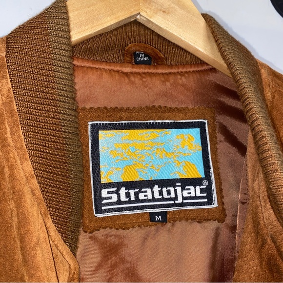 Vintage 70’s Stratojat Suede Bomber Jacket - Picture 3 of 9